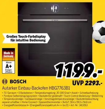 MEDIMAX BOSCH Autarker Einbau-Backofen HBG7763B1 Angebot