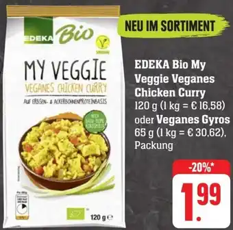 Scheck-in-Center EDEKA Bio My Veggie Veganes Chicken Curry 120 g oder Veganes Gyros 65 g Angebot