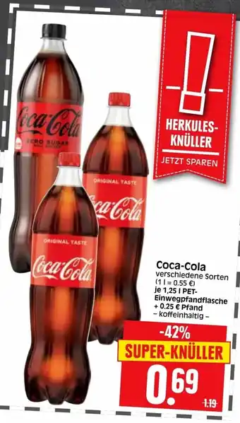 Edeka Herkules Coca Cola 1,25L Angebot