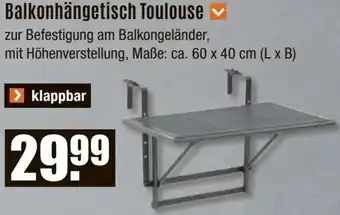 V Baumarkt Balkonhängetisch Toulouse Angebot