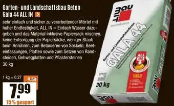 V Baumarkt Garten und Landschaftsbau Beton Gala 44 ALL IN Angebot