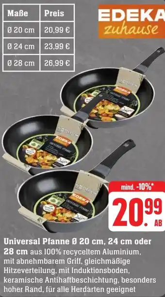 Scheck-in-Center EDEKA zuhause Universal Pfanne Ø 20 cm, 24 cm oder 28 cm Angebot