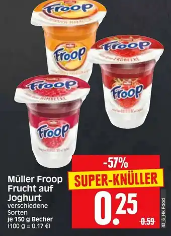 Edeka Herkules Müller Froop Frucht auf Joghurt 150g Becher Angebot