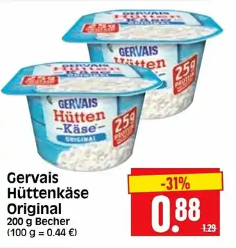 Edeka Herkules Gervais Hüttenkäse Original 200g Becher Angebot