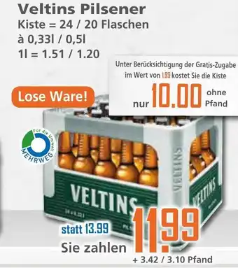 Klaas und Kock Veltins Pilsener Angebot