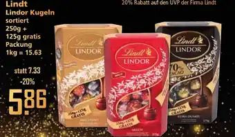 Klaas und Kock Lindt Lindor Kugeln 250g Angebot