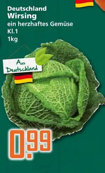 Klaas und Kock Wirsing Deutschland 1kg Angebot