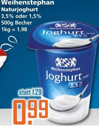 Klaas und Kock Weihenstephan Naturjoghurt 500g Angebot