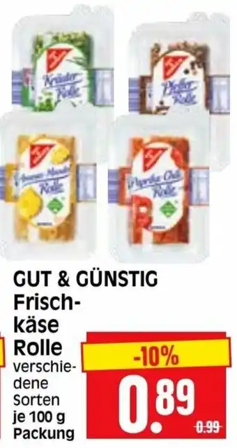 Edeka Herkules Gut & Günstig Frischkäse Rolle 100g Angebot