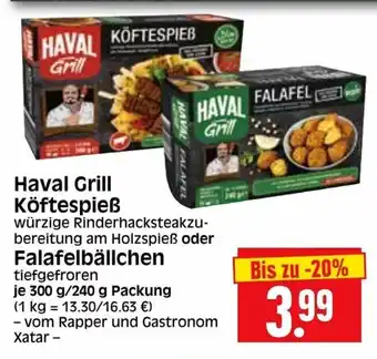 Edeka Herkules Haval Grill Köftespieß oder Falafelbällchen 300/240g Angebot