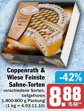 AEZ Coppenrath & Wiese Feinste Sahne-Torten 1.800-800 g Packung Angebot