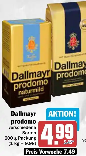 AEZ Dallmayr prodomo 500 g Packung Angebot