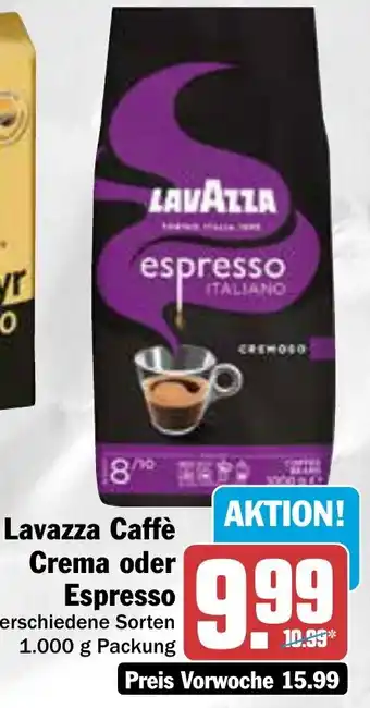 AEZ Lavazza Caffè Crema oder Espresso 1.000 g Packung Angebot