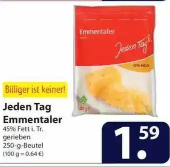 Famila Nord Ost Jeden Tag Emmentaler 250g Beutel Angebot