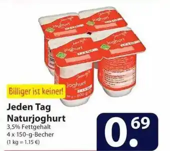 Famila Nord Ost Jeden Tag Naturjoghurt 4x150g Becher Angebot