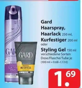 Famila Nord Ost Gard Haarspray, Haarlack, Kurfestiger Oder Styling Gel Angebot