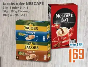 Klaas und Kock Nescafë Jacobs oder 2 in 1 3 in 1 Angebot