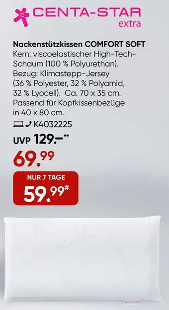 Galeria CENTA-STAR extra Nackenstützkissen COMFORT SOFT Angebot