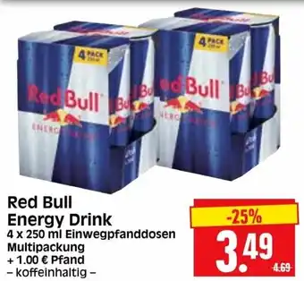 Edeka Herkules Red Bull Energy Drink 4x250ml Angebot