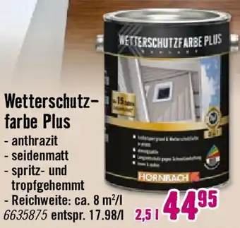 Hornbach Wetterschutzfarbe Plus 2,5 L Angebot