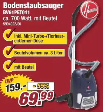 Poco Hoover Bodenstaubsauger BV61PET011 Angebot