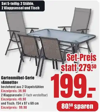 B1 Discount Baumarkt Gartenmöbel-Serie ,,Annette" Angebot