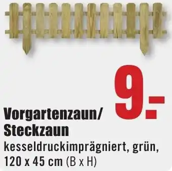 B1 Discount Baumarkt Vorgartenzaun/ Steckzaun Angebot