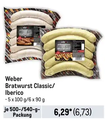 METRO Weber Bratwurst Classic/ Iberico je 500-/540-g-Packung Angebot