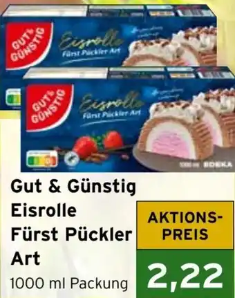 CAP Markt Gut & Günstig Eisrolle Fürst Pückler Art 1000 ml Packung Angebot