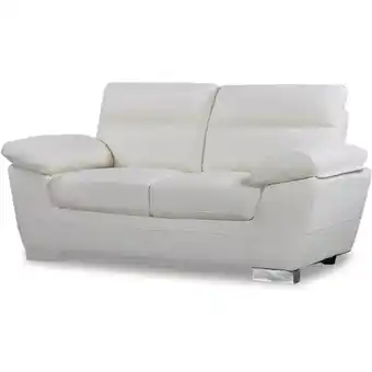 ManoMano Sofa aus rekonstituiertem Leder/PVC dallas - 169 x 88 x 90 cm - 2 Sitzer - Weiss Angebot