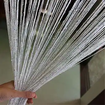 ManoMano Beaded Flash Tassel Shiny String Curtain Door Room Window Divider Home Decor Angebot