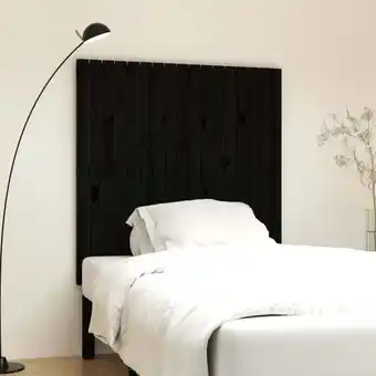 ManoMano Wand-Kopfteil Betthaupt Bett-Kopfteil Dekorative Wandpaneel Schwarz 108x3x110 cm Massivholz Kiefer RXJNX9633069 Maisonchic Angebot