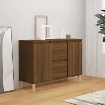 ManoMano Sideboard Kommode für Wohnzimmer Küche Braun Eichen-Optik 103,5x35x70 cm Holzwerkstoff DE81612 Angebot