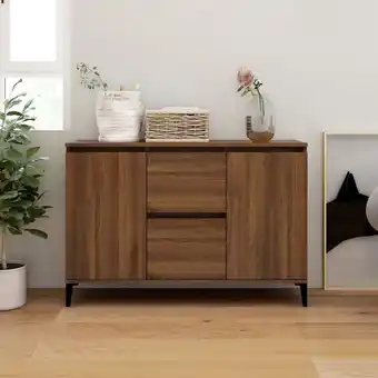 ManoMano Sideboard Kommode - Küchenschrank Braun Eichen-Optik 104x35x70 cm Holzwerkstoff BV950582 Bonnevie Angebot