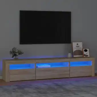 ManoMano TV-Schrank,TV-Möbel mit LED-Leuchten Sonoma-Eiche 195x35x40 cm vidaXL Angebot