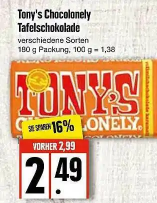 Edeka Tony's Chocolonely Tafelschokolade Angebot