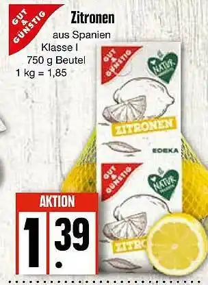 Edeka Zitronen Gut & Günstig Angebot