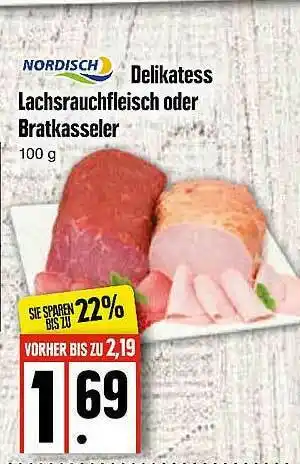 Edeka Nordisch Delikatess Lachsrauchfleisch Oder Bratkasseler Angebot