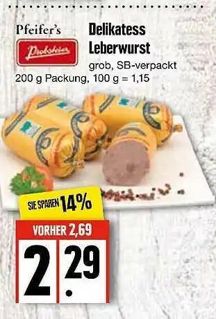 Edeka Pfeifer's Delikatess Leberwurst Angebot