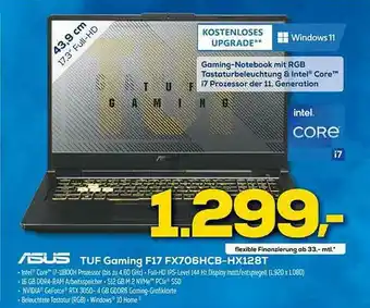 Euronics XXL Asus Tuf Gaming F17 Fx706hcb-hx128t Angebot