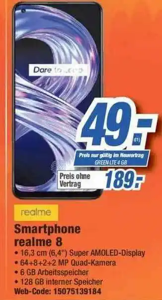 Expert Realme Smartphone Realme 8 Angebot