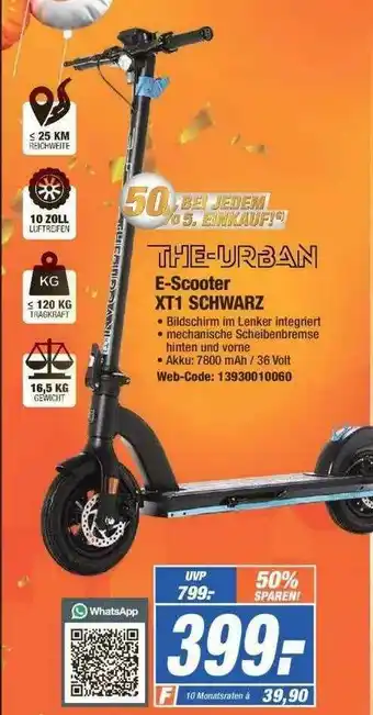 Expert The-urban E-scooter Xt1 Schwarz Angebot