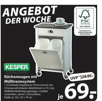 Famila Nord Ost Kesper Küchenwagen Mit Mülltrennsystem Angebot