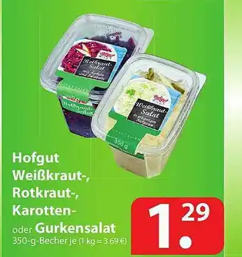 Famila Nord Ost Hofgut Weißkraut, Rotkraut, Karotten Oder Gurkensalat Angebot