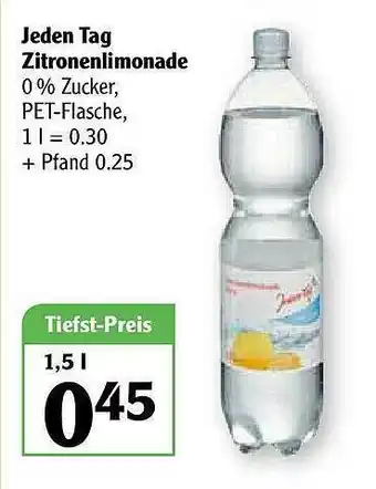 Globus Jeden Tag Zitronenlimonade Angebot