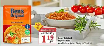 Globus Ben's Original Express Reis Angebot