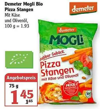 Globus Demeter Mogli Bio Pizza Stangen Angebot