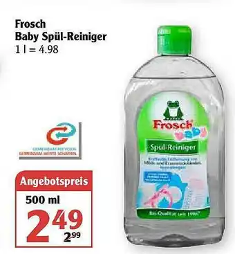 Globus Frosch Baby Spül-reiniger Angebot