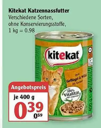 Globus Kitekat Katzennassfutter Angebot