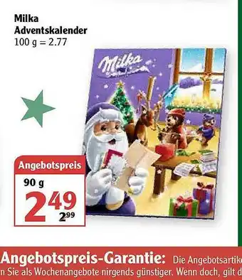 Globus Milka Adventskalender Angebot